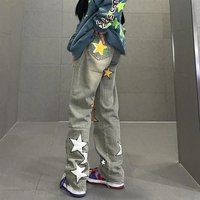 Hip Hop Vintage Women Jeans Spring Autumn New Star High Waist Harajuku Streetwear Fashion Casual Loose Wide Leg Denim Trousers