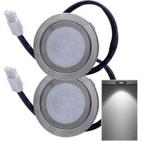 2x Stainless Steel 12V Kitchen Smoke Hood Light 1.5W Recessed Kitchen Smoke Exhaust Light White 6000K