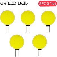 5PCS G4 LED Chip 30/18 LEDs COB Bulb 5W 7W Led DC 12V Circle Led Matrix Light HeadLighting Replace Halogen Desk Wall Lamp