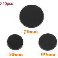 Diameter 50MM 60MM 70MM Round Bases For Gaming Miniatures Model Display Bases 10Pcs/Lot