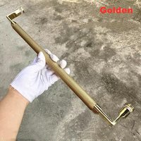 Dual color 304 stainless steel bathroom glass door handle Shower room door handle Bathroom sliding door 440 hole(SJ-2079C)