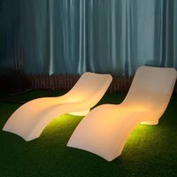 Swimming Pool Chaise Lounge Chair Pool Floats Patio Lounge Chair Solar Power Garden Reclining Chair Pool Sun Lounger