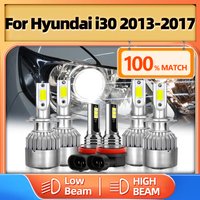 LED Headlight Bulbs High Low Beam 360W 60000LM Car Headlamps 12V 6000K Car Fog Light For Hyundai i30 2013 2014 2015 2016 2017