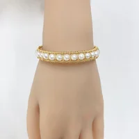 New Product Design: Multi-Pearl Natural Pearl Elastic Bracelet with 14K Gold Wire AAA 5-6mm