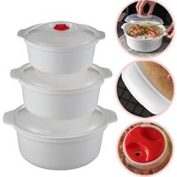 Microwave Oven Special Box Heated Pot Rice Hot Steamed Buns with Lid Eco-friendly Food Home-use Grade Kitchen Tool for Household