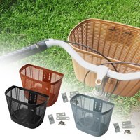 Bike Front Basket Carrier Basket Universal Kids Bike Frame Cargo Carrier Storage Box for Dog Puppy Cats for Camping Shopping