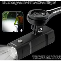 Portable Rechargeable Bike Headlight USB LED Bicycle Lamp Easy Installation Ultra Bright Flashlight for Outdoor Riding