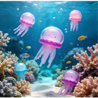 Jellyfish Stress Relief Squeeze Toy Soft Squishy Antistress Fidget Toy for Kids Adults Anxiety Relief Sensory Toy