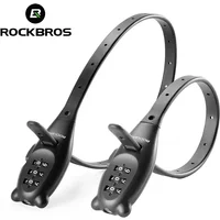 ROCKBROS Password Motorcycle Helmet Lock Stainless Steel Nylon Sheath Zinc Alloy Cylinder Portable Anti-theft Bicycle Cable Tie