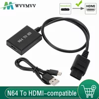 WvvMvv N64 To HDMI-compatible Video Converter High Definition Link Cable For Nintend N64 / SNES Plug And Play HD 1080P Adapter