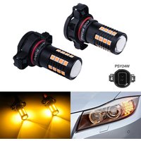 2x PSY24W 27 SMD LED Bulbs Canbus Side Indicator Signal Light For BMW 3 5 Series