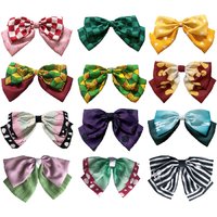 Anime Demon Slayer Cosplay DIY Accessories Kimetsu no Yaiba Kamado Tanjirou Nezuko Zenitsu Kawaii Lolita Bow Chiffon Headband