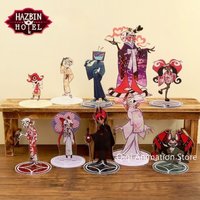 Anime Hazbin Hotel Acrylic Stand Model Figures Lucifer•Morningstar Cosplay Desk Decor Model Plate Props Christmas Gifts