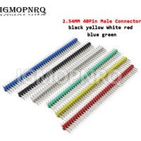 10pcs 2.54 mm spacing 40 Pin 2x40 Colorful Double Row Male Breakable Pin Header Connector 40pin Strip For Arduino