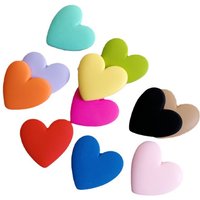 sansango 20pcs/pack Colorful Love Heart Faltback Resin Cabochon Scrapbook Art Decor Patch Phone Chell Decoration DIY Accessories