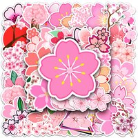 10/30/50pcs Cute Japanese Cherry Blossoms Graffiti Stickers Sakura Flower Decals Toy Scrapbook Water Bottle Laptop Sticker