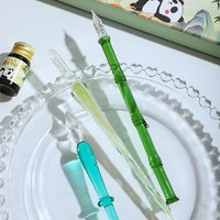 China-Chic Cute Panda Series Glass Dip Pen Writing Pen Gift Box Cartoon Student Crystal Glass