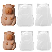 Reusable Silicone Animal Molds 3D Capybara Resin Mold Non-Stick Flexible Animal Mould For DIY Ice Cream Cake Pudding Crafting