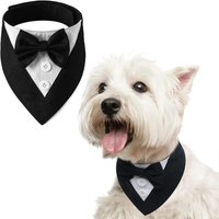 Dog Tuxedo for Small Dogs,Dog Formal Suit Dogs Attire Pet Bow Tie Puppy Party Costumes Cat Tux Outfits Pets Bandana Cosplay Adju