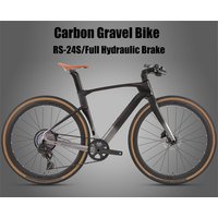 AliExpress TWITTER Hot Selling V3 Gravel Bike 700X40C Carbon Fiber Road Bicycle RS-24 Speed Touring Bikes With Flat Handle For Men Women