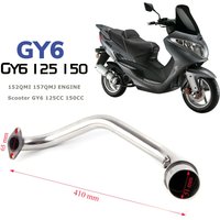 GY6 motorbike modified contact pipe GY6 125 150 cc Scooter motorcycle exhaust muffler contact pipe 152qmi 157qmj GY6 ENGINE