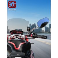 AliExpress kewig Kewig RM2 2PCS Motorcycle Rearview Mirrors CNC Aluminum Alloy Waterproof Anti-Glare 180° Adjustment M10 Base for Scooter E-Bike
