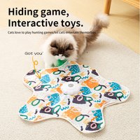 Cat toy cover, automatic fun hide and seek cat toy, cat capture toy, training cats to move flexibly, built-in simulated feathers
