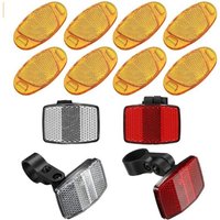 1pc/1Set Plastic Bike Reflector Taillights Front and Rear 10 Styles Cycling Reflective Light Warning Flashing Lights