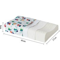 IMBABY Natural Latex Kids Pillow, Ergonomic Cervical Support Pillow Breathable Cotton Cover Sleep Pillow for 0-12 Years