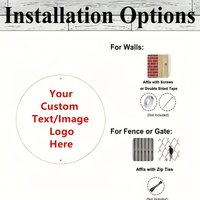 Custom Round Metal Wall Art, Personalized Iron Sign for Gifts, 20cm Custom Circular Plaque for Home & Business