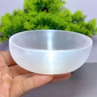 Selenite Bowl Natural Crystal Home Decoritems Room decor Lucky Auspicious Quartz Stone Garden Healing Energy Love Gifts