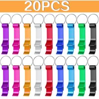 20Pcs Beer Bottle Openers Colored Bottle Opener Keychain Aluminum Alloy Colorful Mini Pocket Beer Beverage Opener