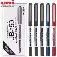 Japan Uni Gel Pens Straight Liquid Ball Pen 0.5/0.38mm UB-150 Large Capacity Black Red Blue School Office Stationery