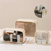 1/3PCS Waterproof Cosmetic Bag Portable Portable Cosmetic Storage Bag Large Capacity PVC Transparent Wash Bag Travel Storage Bag