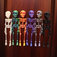 1Pc Luminous Magnetic Poseable Skull Fridge Magnets Funny Halloween Gift Easter Kitchen Refrigerator Home Accessory Quirky Decor