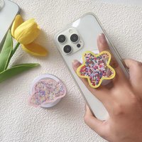 Korean Creative Acrylic Cloud Slime Beads Phone Magnetic Airbag Stand Lazy Extensible Holder for Iphone Griptok Folding Bracket