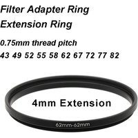 Filter Adapter Extension Ring Male to Female 0.75mm pitch Universal 43-43 49-49 52-52 55-55 58-58 62-62 67-67 72-72 77-77 82-82
