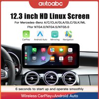 Wireless Carplay/Android Auto 12.3'' Touch screen Multimedia for Mercedes Benz NTG5.0 A B E C GLE W167 W212 W246 W205 W176 C117