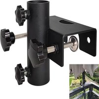 Rust-Resistant Paint Balcony Umbrella Holder Flexible Easy Installation Garden Bracket Adjustable Heavy Duty