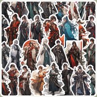 63-Piece Elegant Ancient-Style Teen Boy Stickers - Decorative Decals for Notebooks, Phone Cases, Backpacks (Anime Worlds Store)