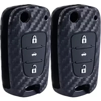 Carbon Car Key Case Cover For Hyundai i20 i30 ix20 ix25 ix35 Elantra Accent KIA Sportage Rio 3 Soul Optima Ceed Pro K5 K2 Pride