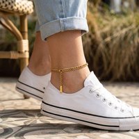 St-Delan Stainless Steel Cuban Link Anklet for Women 4mm Width Gold Silver Color Foot Chain Summer Beach Jewelry Accessories