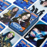 60+32PCS/SET NEW KPOP American pop singer photocard,Hit me Hard and Soft,Wildflower,Billie Eilish collectible LOMO card,merch PC