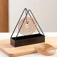 Kreativer dreieckiger Mückenspiralenhalter aus Eisen – feuerfeste und hitzebeständige hängende Räucherspiralenablage (ohne Mückenspirale)