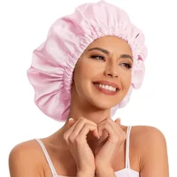 Double Layer Satin Bonnet for Sleeping Women Adjustable Soft and Breathable Silk Sleep Bonnet for Curly Natural Hair