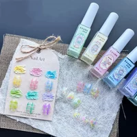 6ML Fashion Nail Color Blooming Liquid Flower Gel Nail Polish Water Color DIY Marble Ink Natural Dry Easy To Apply Varnish Art