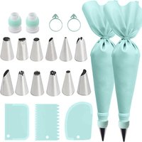 15/21PCS Cake Decorating Tool Set Piping Nozzles Cream Piping Bags Scraper Baking Accessories