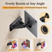 Oatsbasf Magnetic Tablet Wall Mount 360°Rotation Adjustable Tablet Holder Universal for iPhone,iPad,Samsung,Galaxy Tab,Kindle
