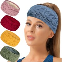 AliExpress WRELS Warm Knitted Headband Thermal Thickened Lined Plush Ear Protection Running Hairband Warm Anti-Cold Jogging Cycling Headwear