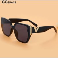 55996 Luxury Brand V-Shaped Sunglasses Women Mirror Retro Sun Glasses for Ladies Luxury Vintage Shades Female Black Oculos